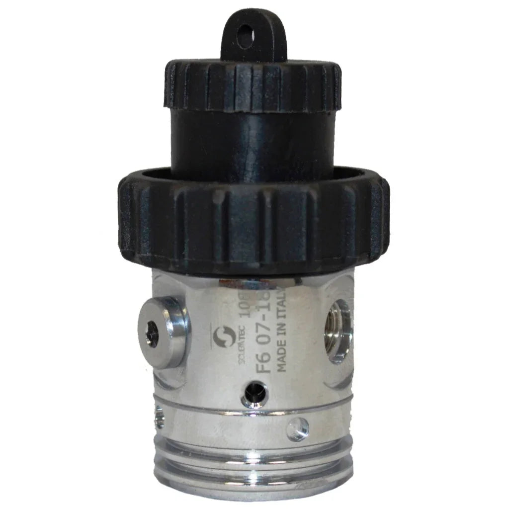 Taucherregler erster Stufe aus Edelstahl mit schwarzem Drehverschluss, Tauchausrüstung Zubehör