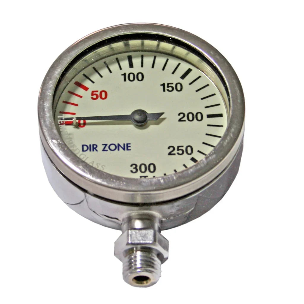 Analoge Taucher-Manometer aus Edelstahl, klarer Skalenanzeige 0-300 bar, Unterwasser-Instrument