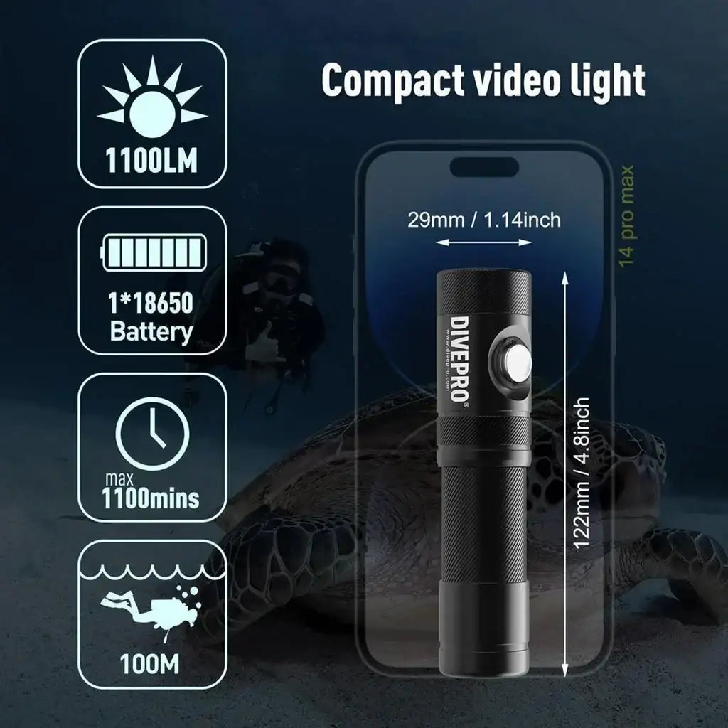 Videoleuchte DIVEPRO D11F - AS-TecDive