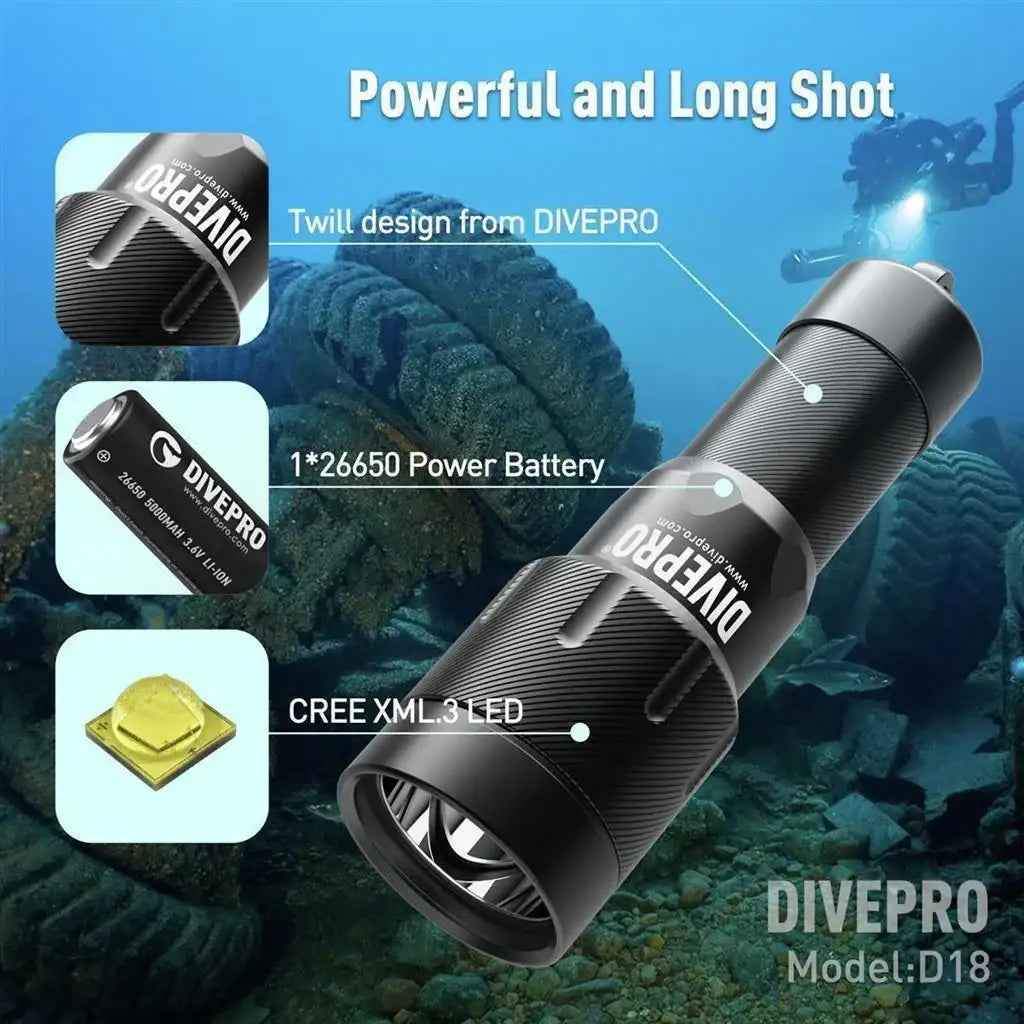 Tauchlampe DIVEPRO D18