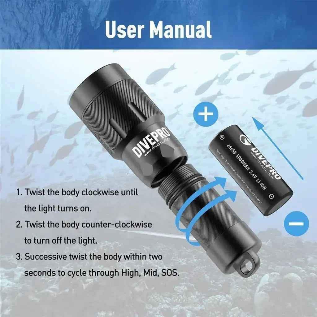 Tauchlampe DIVEPRO D18