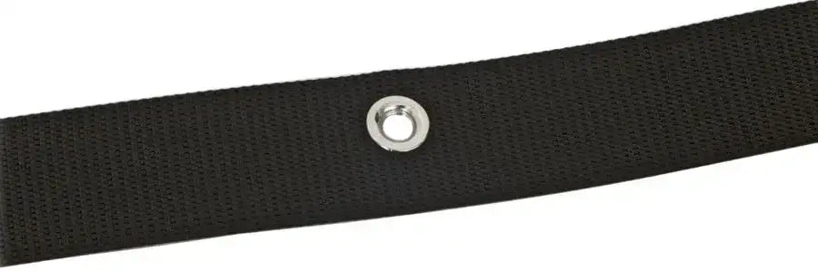 Schwarzes Nylon-Tauchgurtband mit Metallöse, Detailansicht für Tauchausrüstung