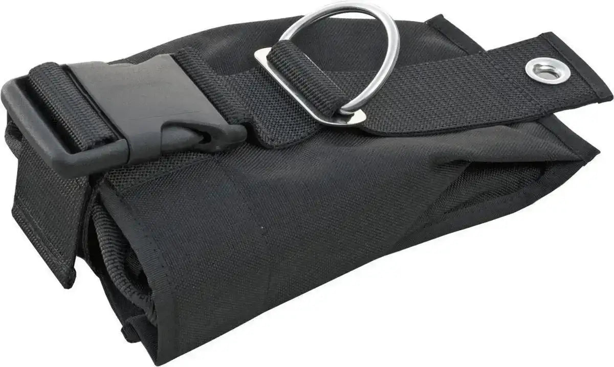 Schwarze Bleitasche mit Schnalle und D-Ring aus robustem Material, Tauchausrüstung Zubehör