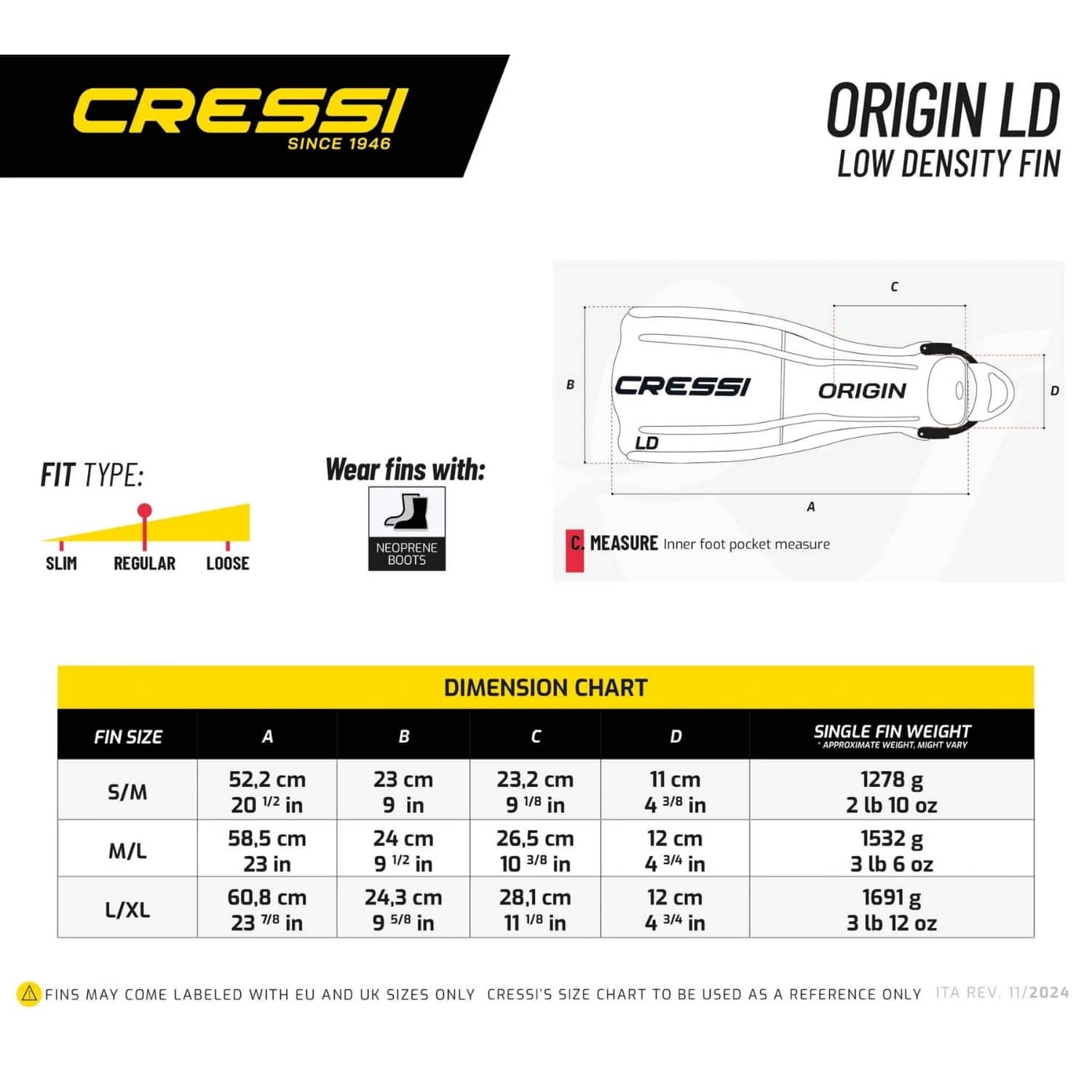Cressi Origin Fins LD schwarz von Cressi - Jetzt kaufen