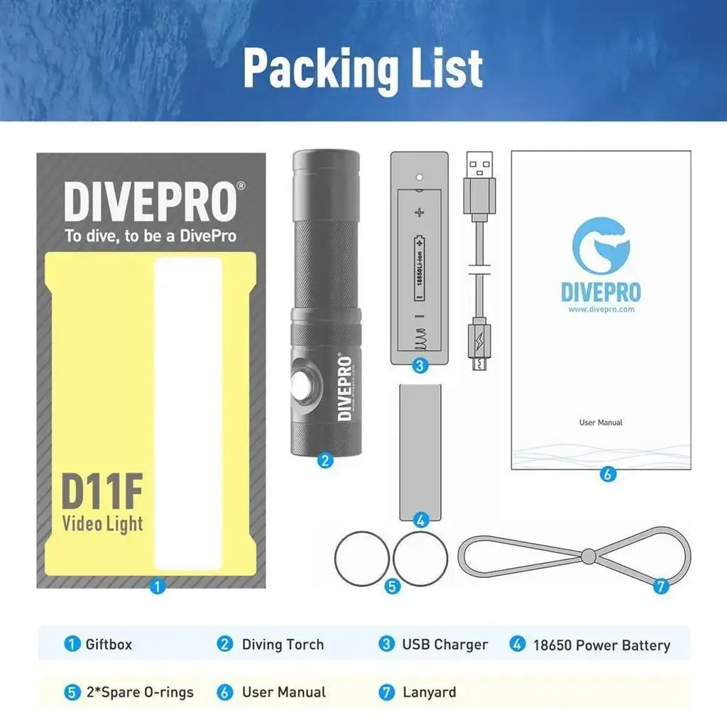 Videoleuchte DIVEPRO D11F - AS-TecDive