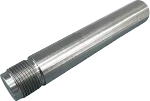 Edelstahl Tauchrohr mit Außengewinde, glänzende Oberfläche, Tauchausrüstung Zubehör