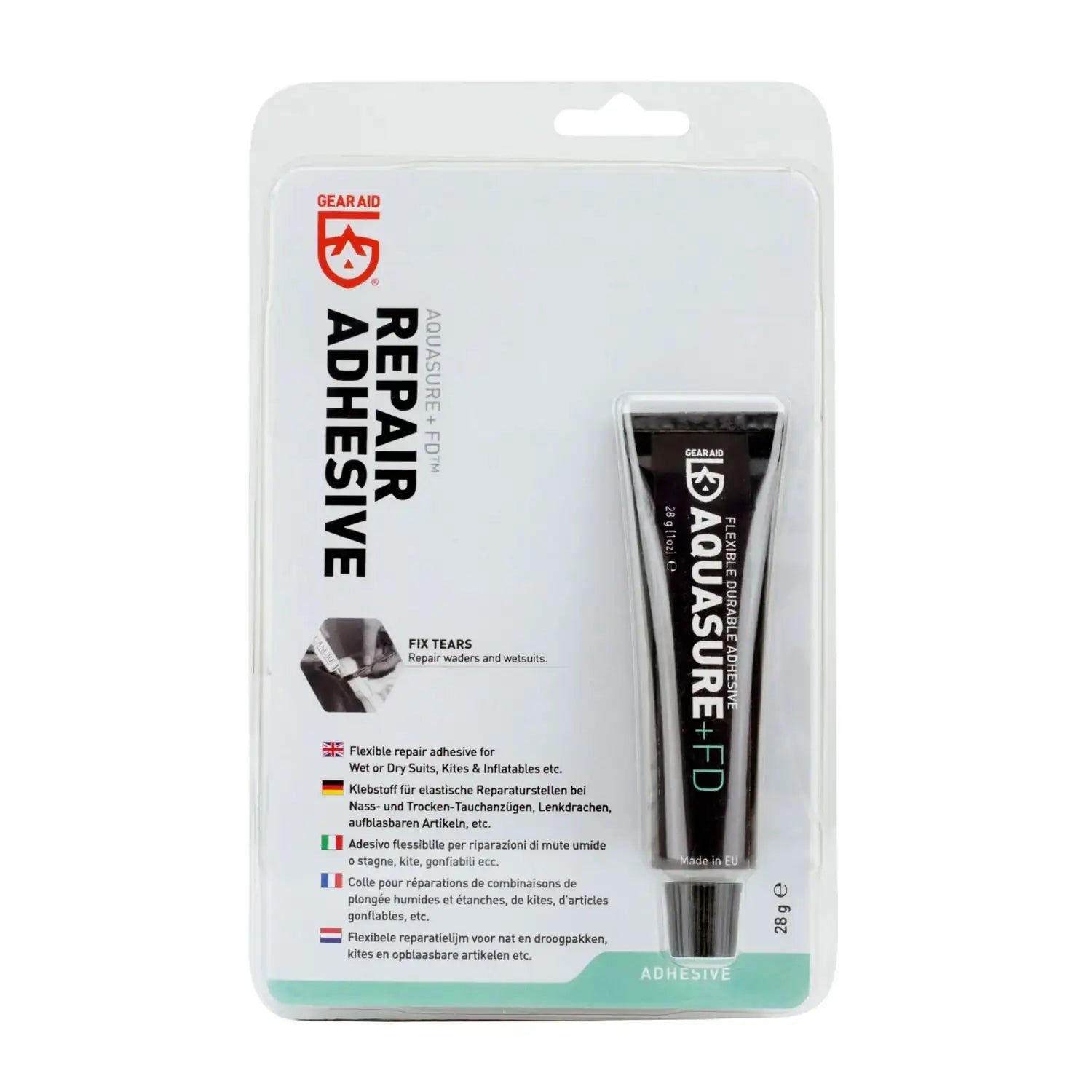 AquaSure Reparaturkleber für Tauchausrüstung, Neoprenanzug und Outdoor-Bekleidung, 28g Tube