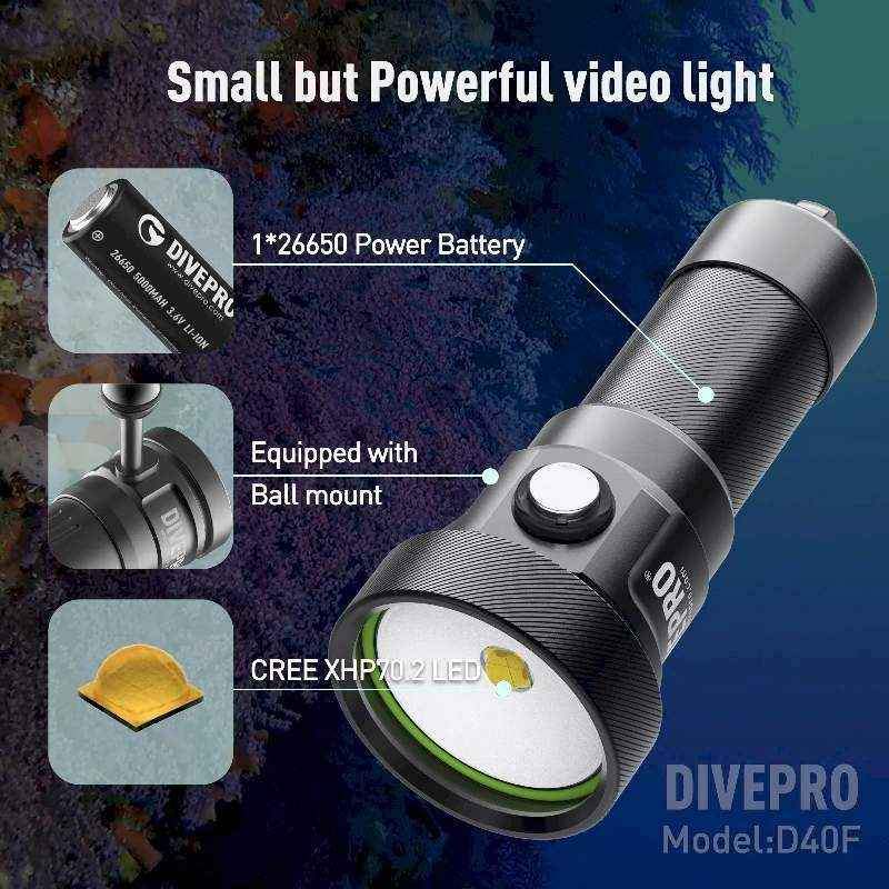 Videoleuchte DIVEPRO D40F