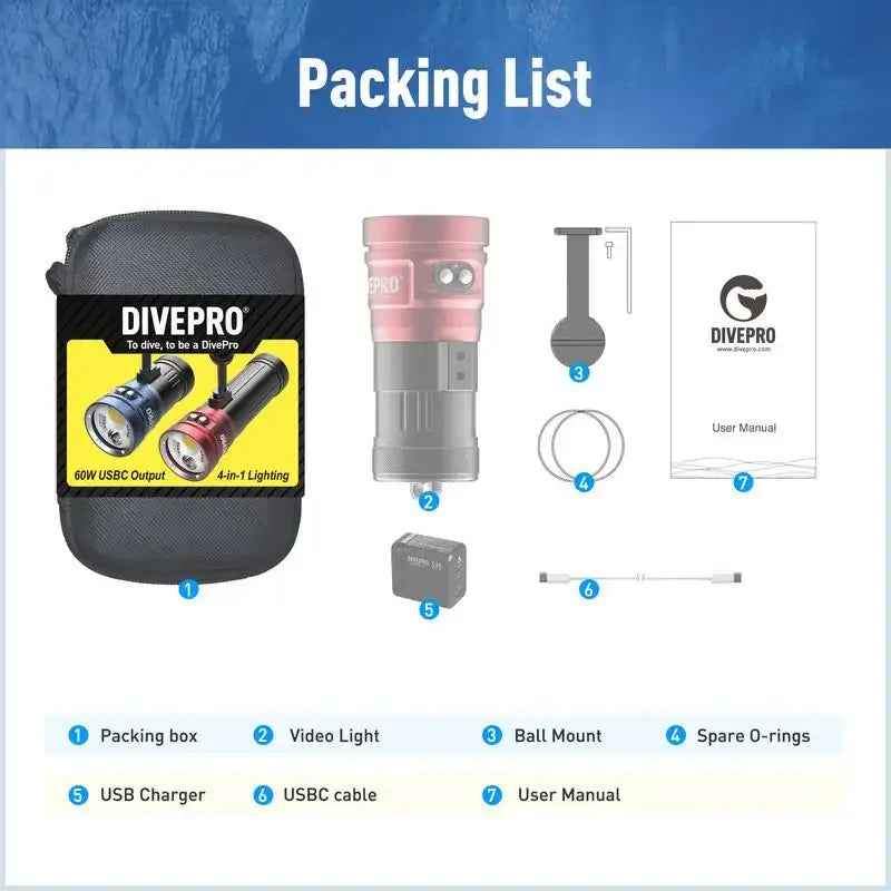 Videoleuchte DIVEPRO M80