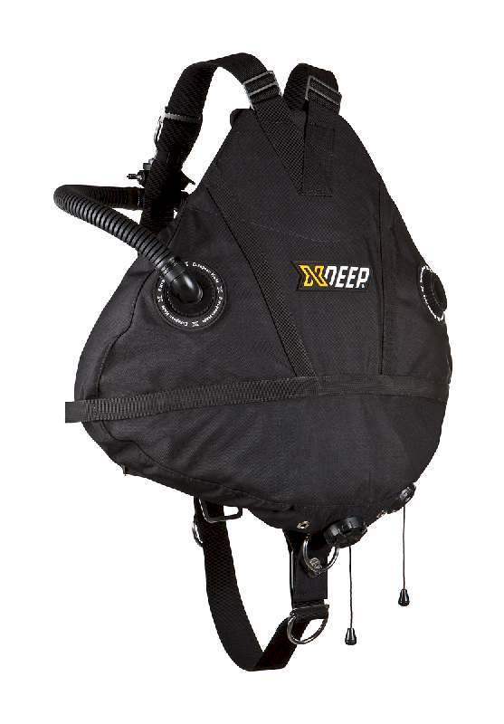 xDEEP Stealth 2.0 Tec Wing für technisches Tauchen, schwarzes Sidemount-System