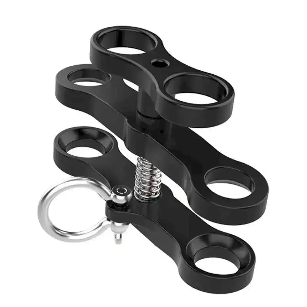 Schwarzer Butterfly Shackle aus Metall mit Federsystem, Tauchzubehör für Karabiner