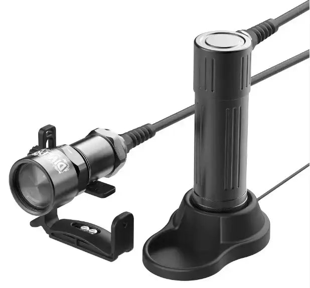 Taucherlampe mit Akkupack, LED Tauchlampe für Unterwasserbeleuchtung, schwarz