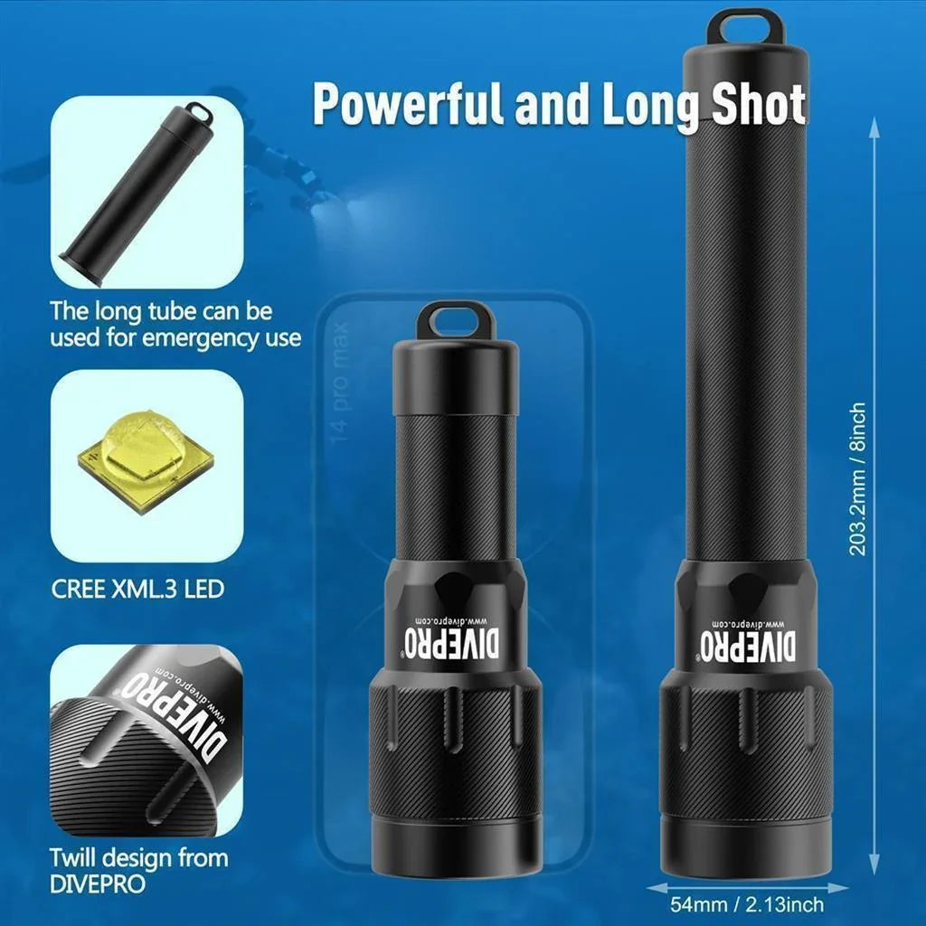 Tauchlampe DIVEPRO D18 Plus - AS-TecDive