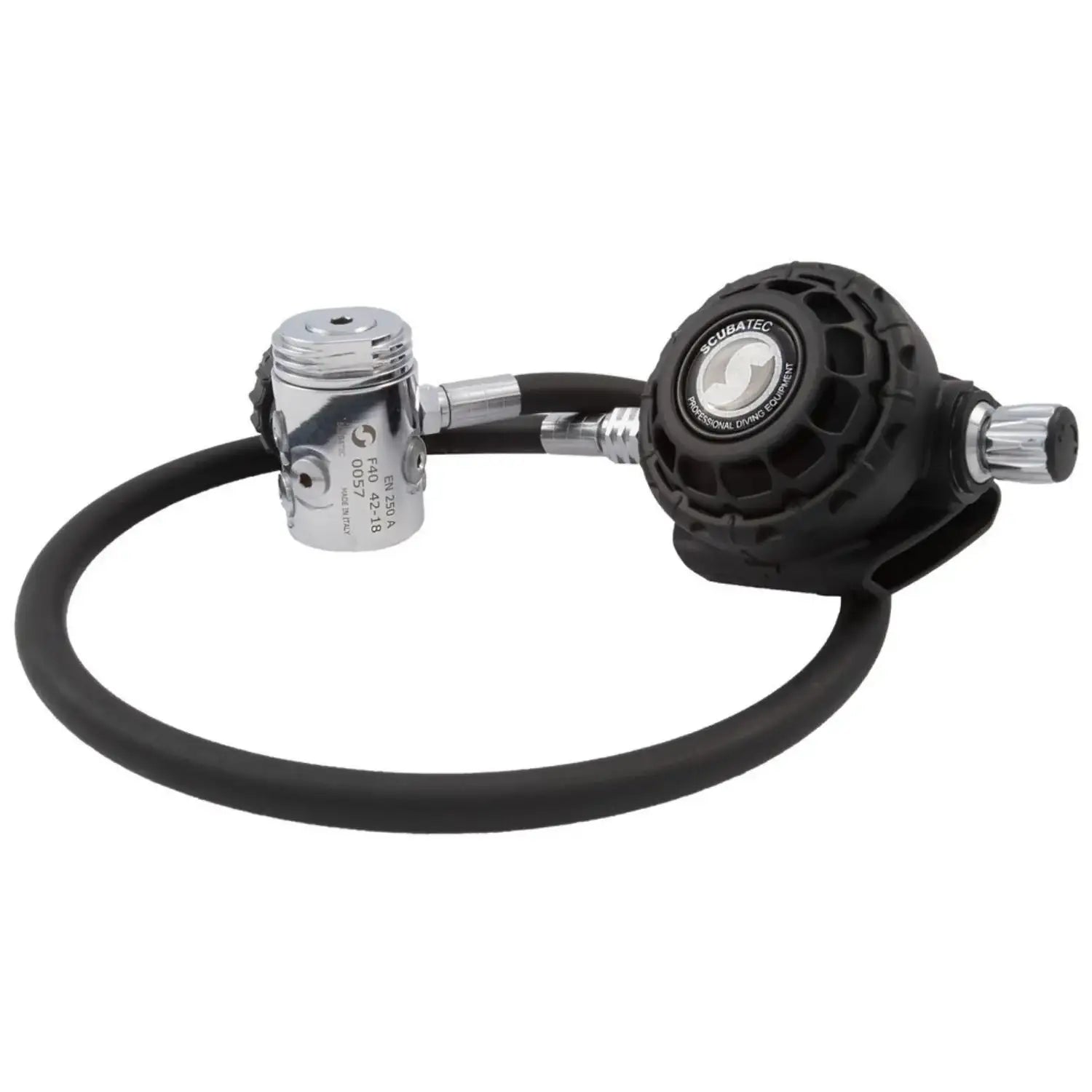 Schwarzer Atemregler für Taucher mit Schlauch, hochwertiges Tauchausrüstung Zubehör
