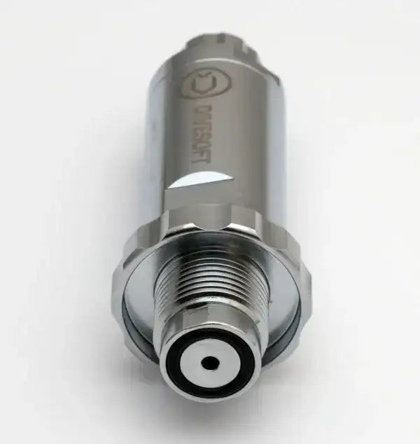 Edelstahl Drucksensor für Tauchausrüstung, Nahaufnahme, silber, robustes Design