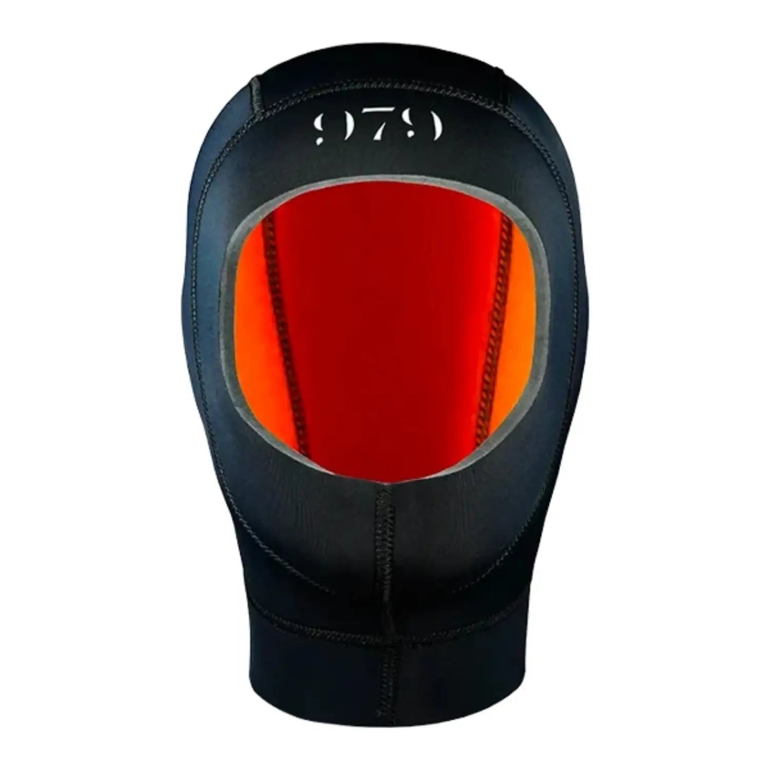 Schwarze Neopren-Tauchermütze mit rotem Innenfutter, Tauchausrüstung Zubehör