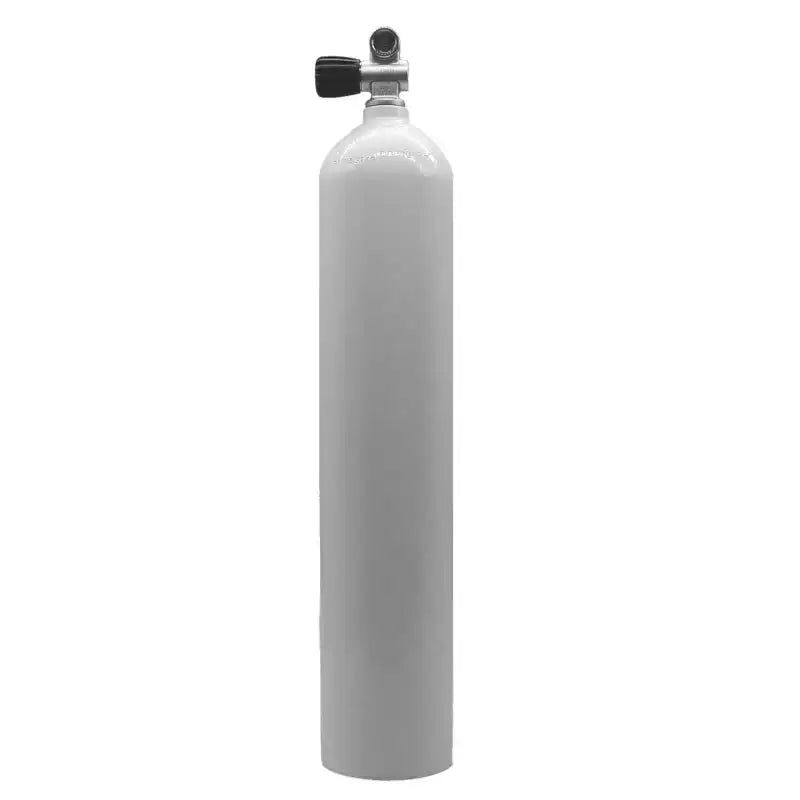 weiße Alu-Tauchflasche mit Ventil, 207 bar, für Tauchausrüstung