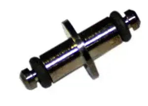 Metallischer Adapter mit Dichtungen für Tauchausrüstung, Nahaufnahme auf weißem Hintergrund