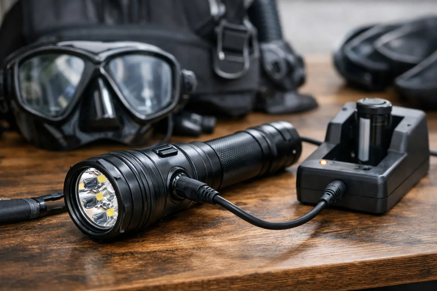 Tauchlampe Akku sicher laden - so geht’s - AS-TecDive