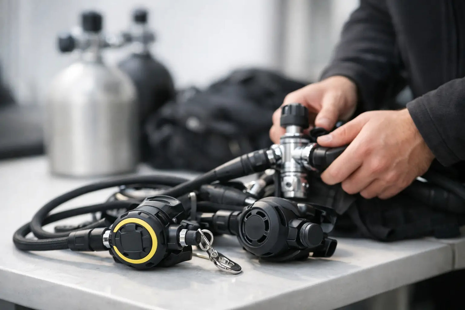 Atemregler für Stage vorbereiten - AS-TecDive