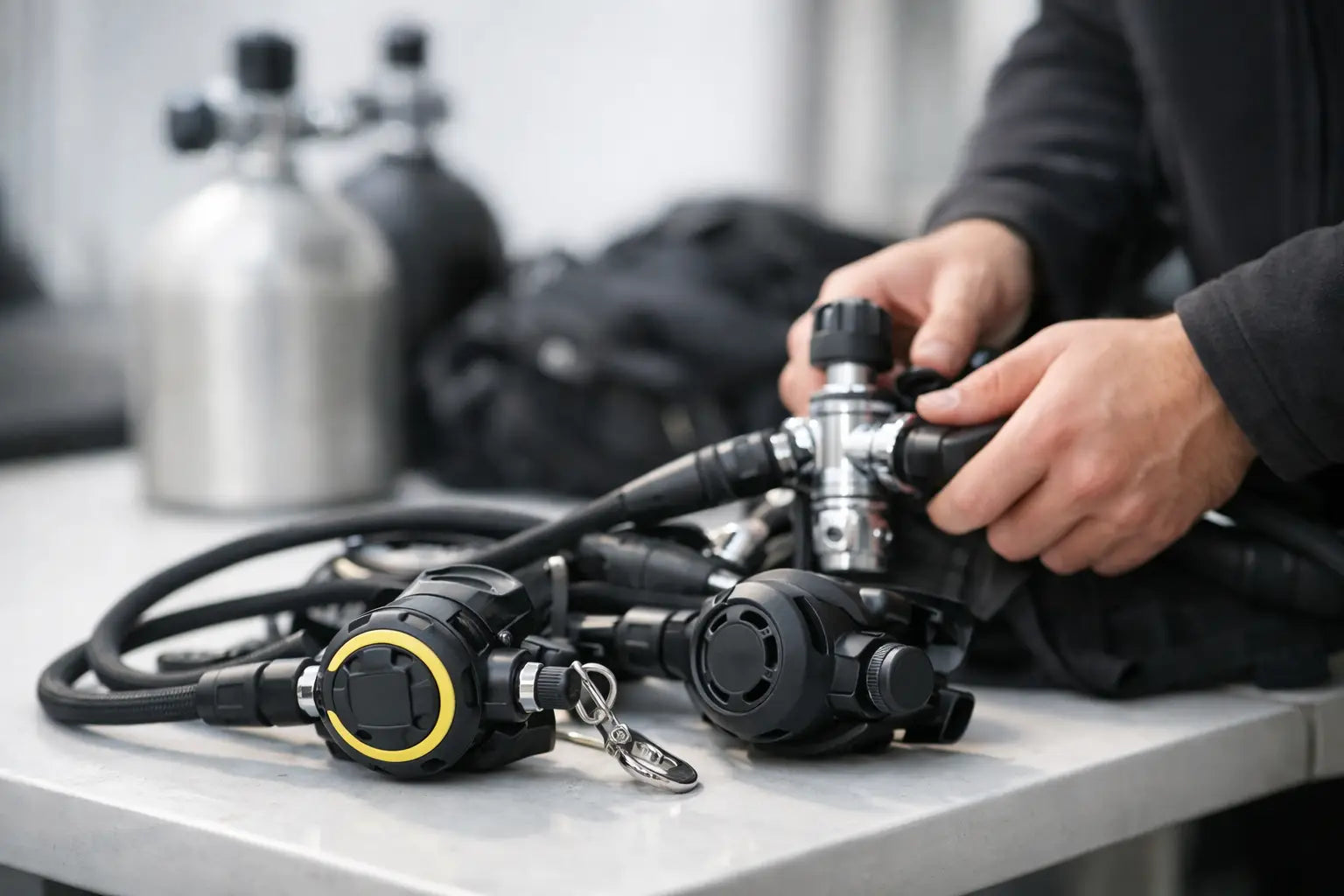 Atemregler für Stage vorbereiten - AS-TecDive