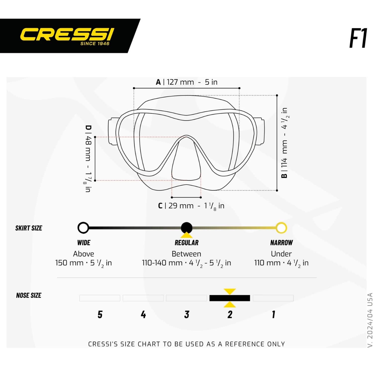 Cressi Tauchmaske  F1