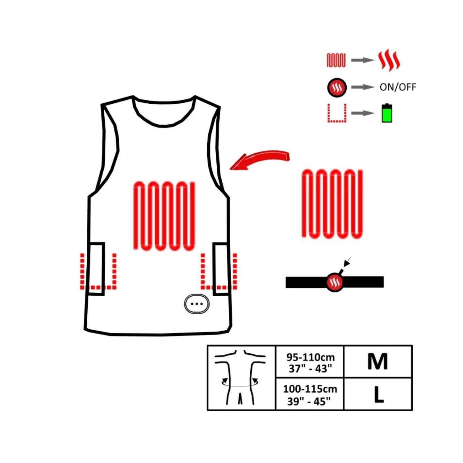 Heizweste Glovii GMV2
