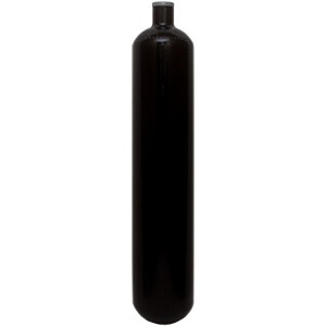 Stahlflasche 3l 300bar mit Ventil - schwarz