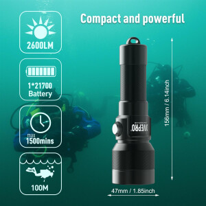 Tauchlampe DIVEPRO S26 - Testcenter