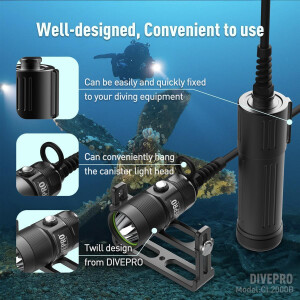 Tanklampe DIVEPRO CL2000B - Testgerät